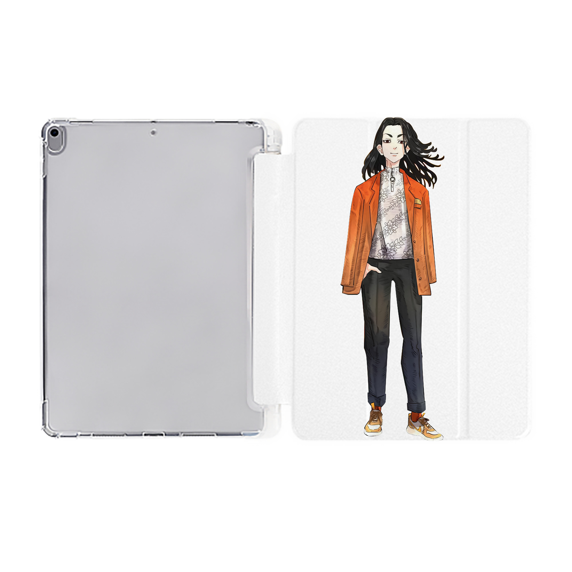（画像用） 東京リベンジャーズ Tokyo Revengers IPad ケース ペン収納付き 三つ折りスタンド PUレザー×シリコン 対応機種9.5/10.5/10.9インチ